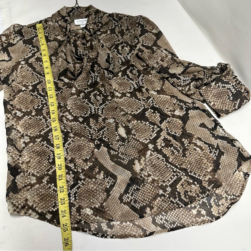 Altuzarra For Target Python Print Bow Blouse Size… - image 4